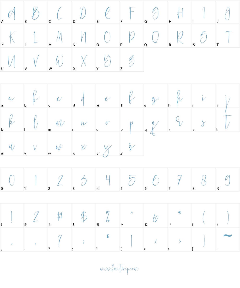 Just Jessy Font Character